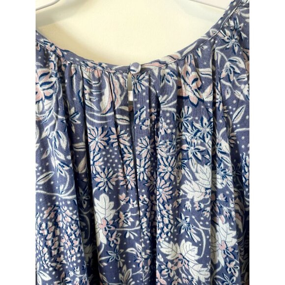 New ANTHROPOLOGIE Sundry Blouson-Sleeve Dress small SIZE 1 Lavender Floral boho - Picture 6 of 7